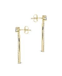 Sterling Forever Cindy Cubic Zirconia Circle Stud Earrings