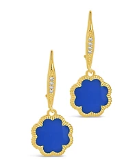 Sterling Forever Rose Petal Short Drop Earrings