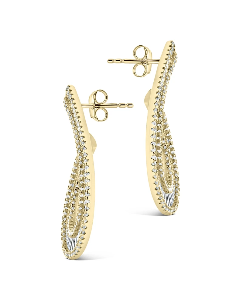 Sterling Forever Yasmin Cubic Zirconia Statement Drop Earrings