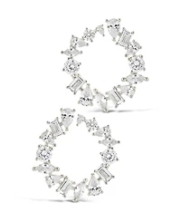 Sterling Forever Shania Cubic Zirconia Circle Stud Earrings