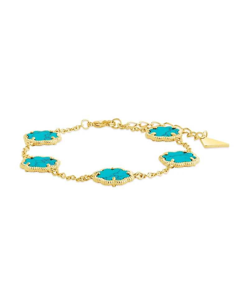 Sterling Forever Rose Petal Station Bracelet