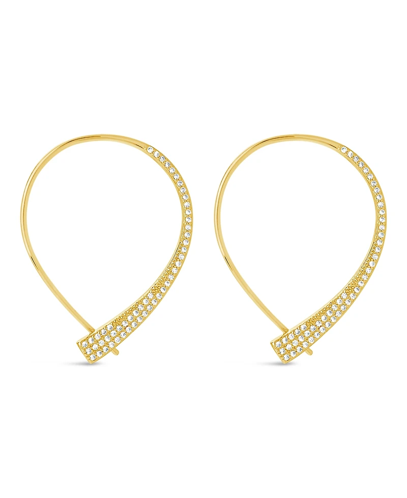 Sterling Forever Carlotta Cubic Zirconia Threader Earrings