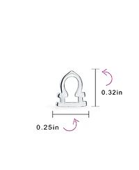 Bling Jewelry Tiny Simple Libra Astrology Horoscope Zodiac Stud Earrings .925 Sterling Silver