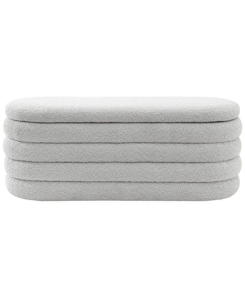 Abbyson Living 19" Wood Cleo Storage Bench Ottoman