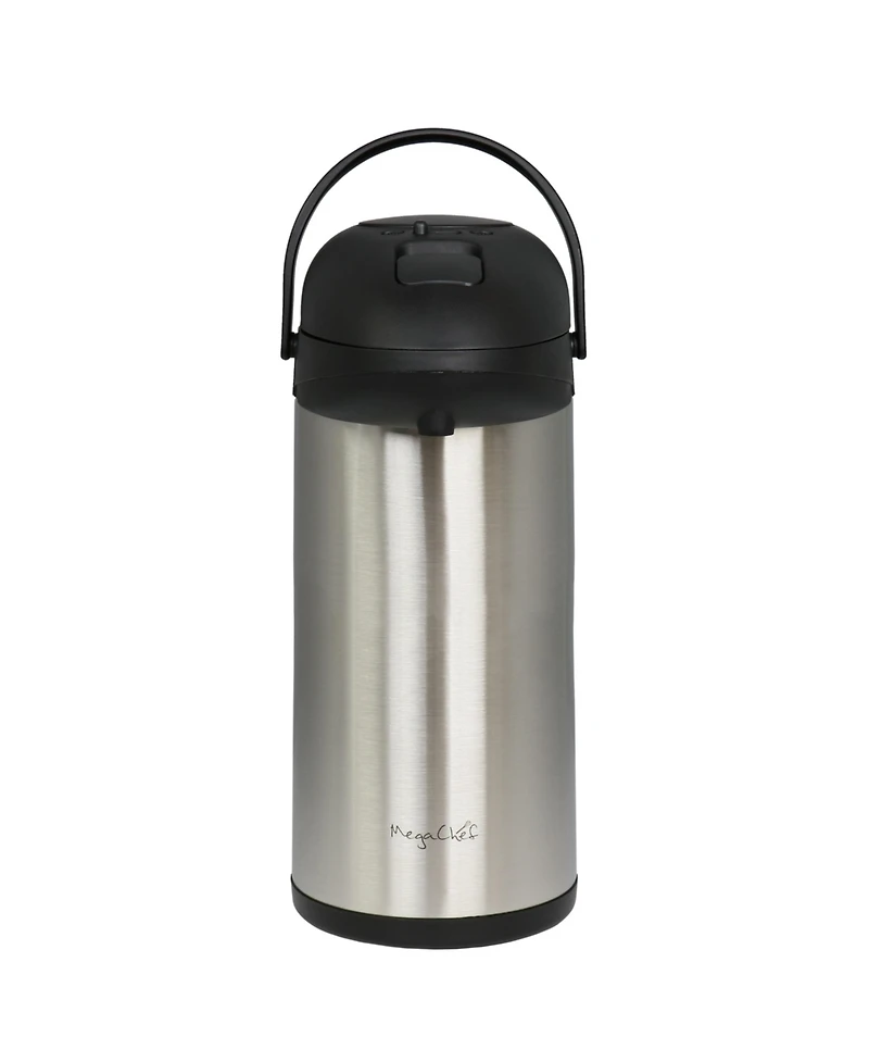 MegaChef 5 Quart Stainless Steel Vacuum Body Pump Cap Air Pot