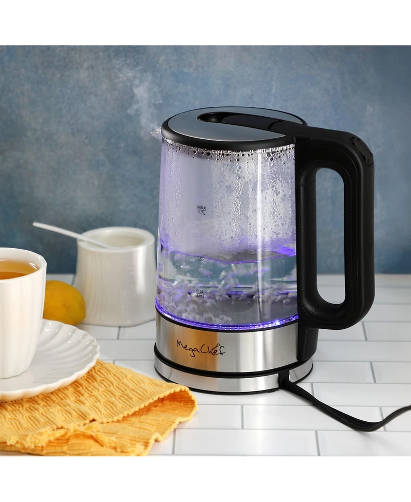 MegaChef 1.7 Quart Glass Electric Tea Kettle