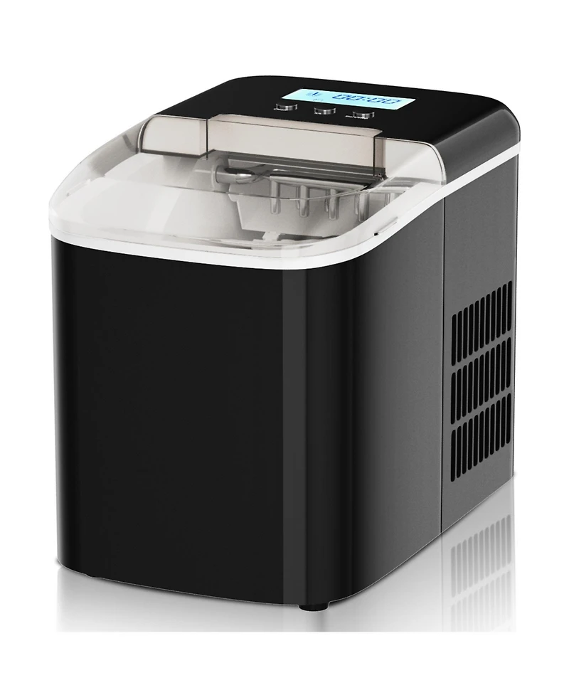 Sugift 26 lbs Countertop Lcd Display Ice Maker with Ice Scoop