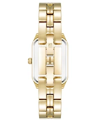 Anne Klein Women's Quartz Octagonal Abalone Gemstone and Gold-Tone Alloy Metal Bracelet Watch, 24mm