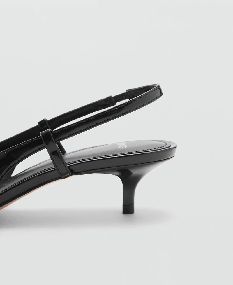 Mango Women's Buckle Detail Slingback Heeled Shoes