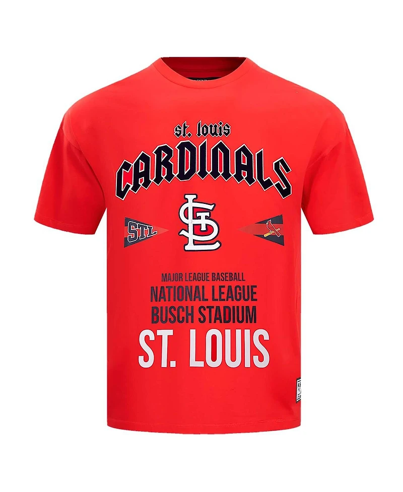Pro Standard Men's Red St. Louis Cardinals Oversized City Tour T-Shirt