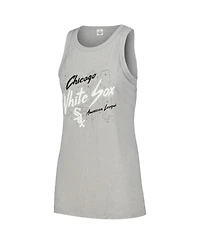 Soft As A Grape Women's Gray Chicago White Sox Gauze High Neck Tank Top