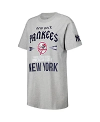 Pro Standard Men's and Women's Heather Gray New York Yankees Oversized City Tour T-Shirt Dress