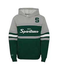 Mitchell & Ness Big Boys and Girls Green Michigan State Spartans Head Coach Hoodie