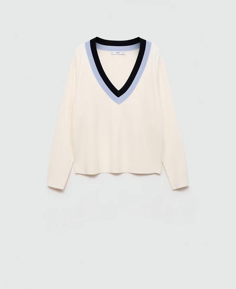 Mango Women's Striped Detail Sweater