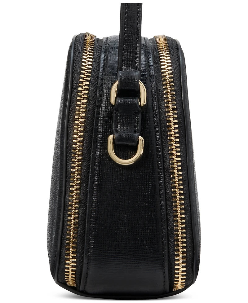 kate spade new york Devin Saffiano Leather Double Zip Dome Crossbody Bag