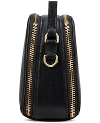 kate spade new york Devin Saffiano Leather Double Zip Dome Crossbody Bag