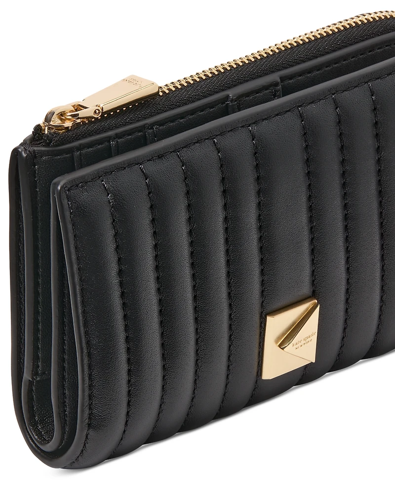 kate spade new york Deco Quilted Leather Compact Wallet