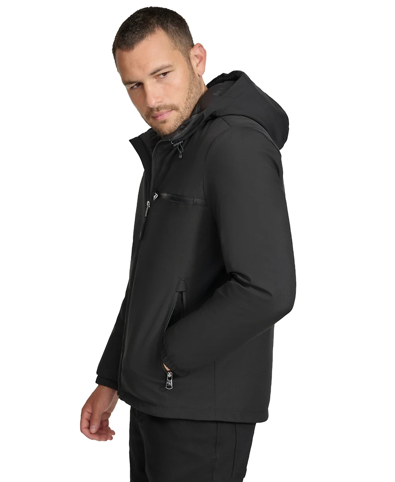 Calvin Klein Men's Infinite Stretch Water-Resistant Hooded Jacket