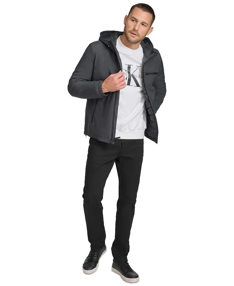Calvin Klein Men's Infinite Stretch Water-Resistant Hooded Jacket