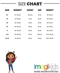 Gabby's Dollhouse Little Girls Dreamworks Gabbys Pandy Paws Zip Up Fleece Hoodie Graphic T-Shirt and Leggings 3 Piece Outfit Set Toddler|Chi