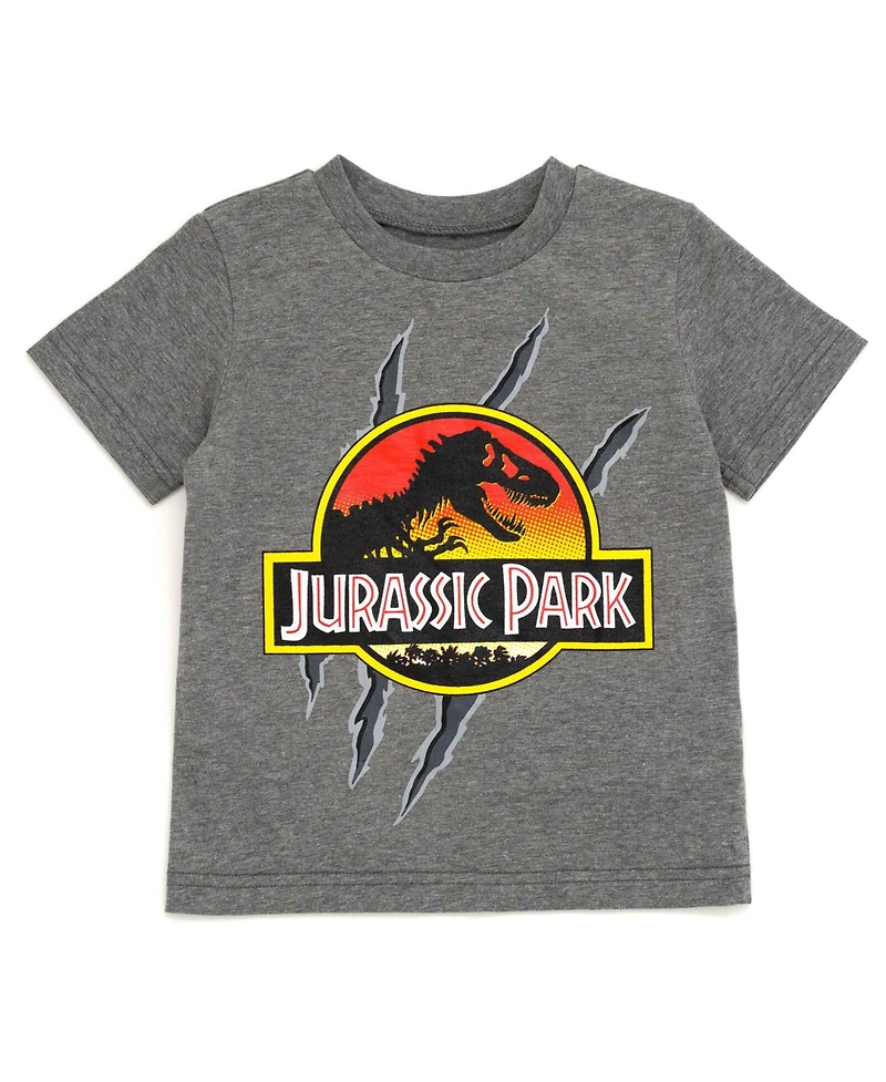 Jurassic World Boys T-Shirt and French Terry Shorts Outfit Set to