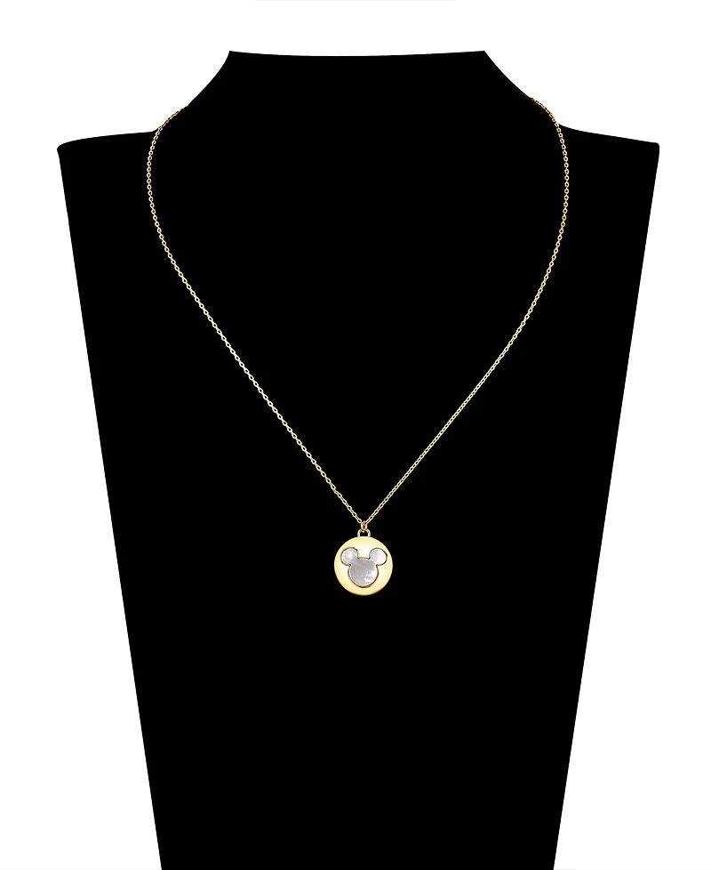 Disney Mother of Pearl Mickey Mouse Pendant Necklace