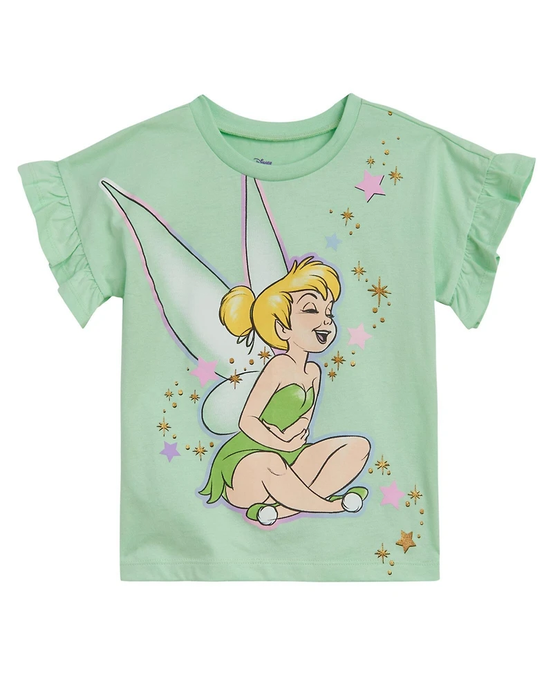 Tinkerbell Girls Disney T-Shirt and Chambray Shorts Outfit Set