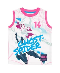 Spider-Man Toddler Girls Marvel Spider-Gwen Ghost Spider Tank Top and Bike Shorts to