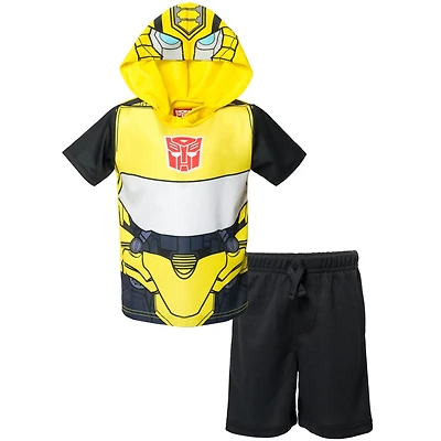 Transformers Little Boys Athletic Pullover T-Shirt Mesh Shorts Outfit Set