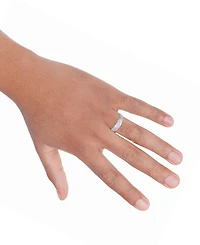 Men's Diamond Diagonal Two Row Wedding Band (1/10 ct. t.w.) 14k White Gold
