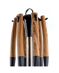 MegaChef Black Nylon Cooking Utensils with Wood Design, Set of 7