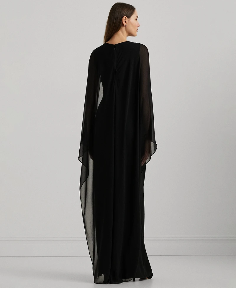 Lauren Ralph Women's Cape Georgette Gown