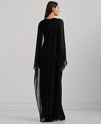 Lauren Ralph Women's Cape Georgette Gown