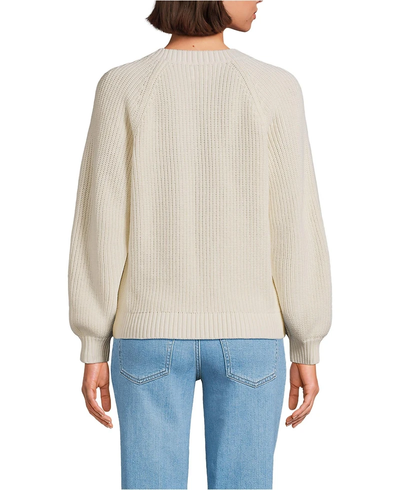 Lands' End Women's Drifter Balloon Sleeve Sweater