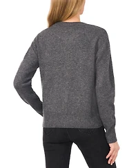 CeCe Women's Bow-Trim Crewneck Sweater