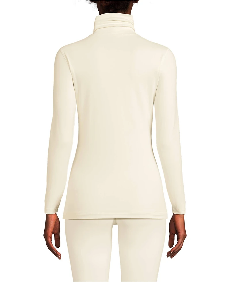 Lands' End Women's Baselayer Cozy Thermaskin Turtleneck Top