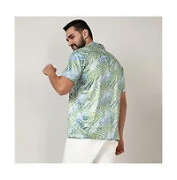 Men's Grass Green & Navy Blue Ripple Shirt