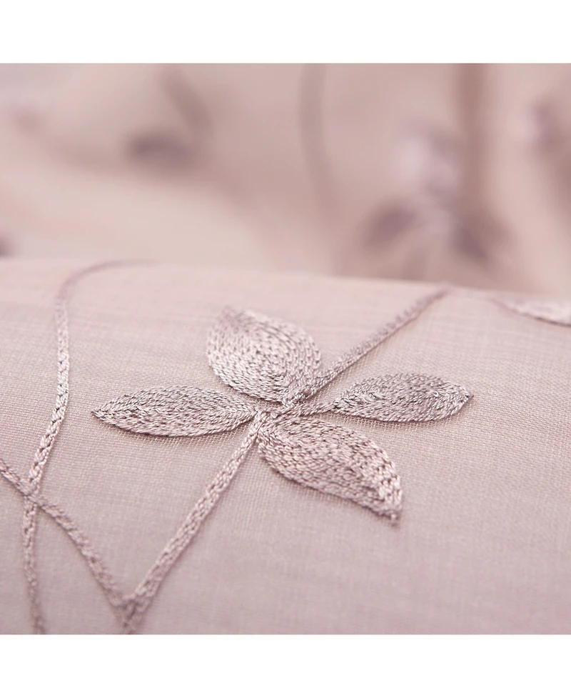 Chanasya Premium Embroidered Vine Curtains - Sheer Curtains for Living Room, Bedroom, Kitchen - 52" x 84" - White, 2 Panels