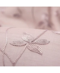 Chanasya Premium Embroidered Vine Curtains - Sheer Curtains for Living Room, Bedroom, Kitchen - 52" x 84" - White, 2 Panels