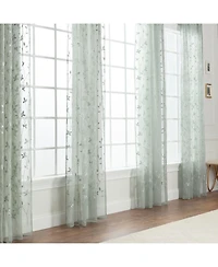 Chanasya Premium Embroidered Vine Curtains - Sheer for Living Room, Bedroom, Kitchen 52" x 84" White, 2 Panels