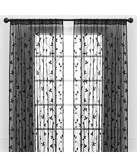 Chanasya Premium Embroidered Vine Curtains - Sheer for Living Room, Bedroom, Kitchen 52" x 84" White, 2 Panels