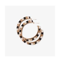 Nora Luxe Beaded Hoop Earrings