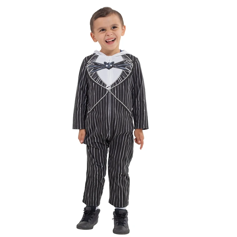 Nightmare Before Christmas Toddler Boys Disney Jack Skellington Zip Up Coverall Newborn to