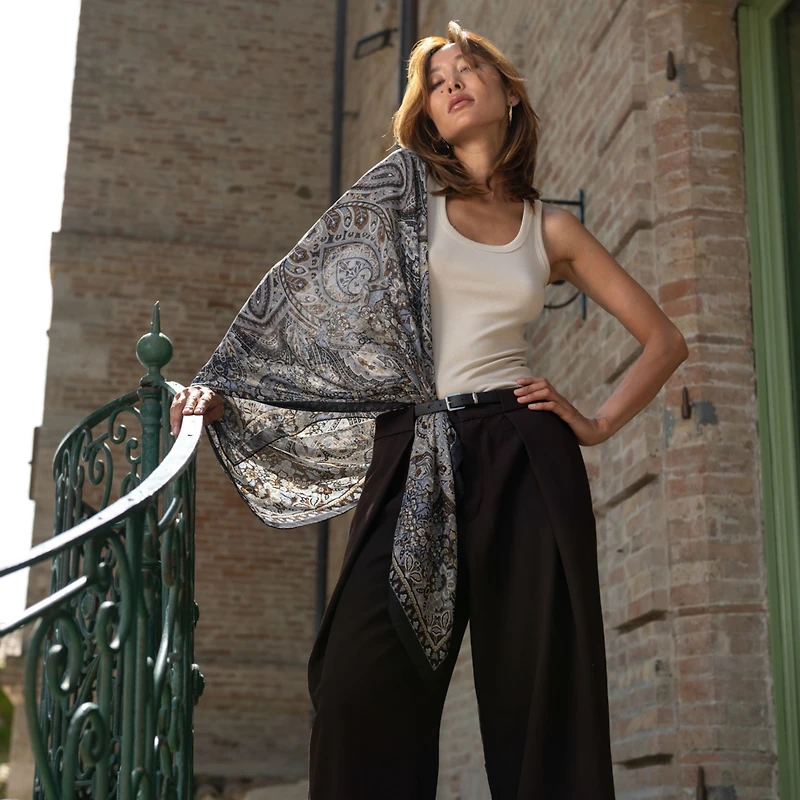 Helena - Large Silk Scarf for Women