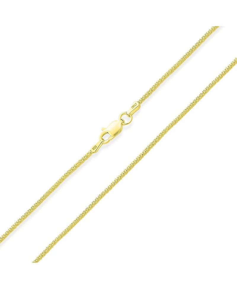 Bling Jewelry 3mm Bali Style 14k Gold Plated Sterling Silver Caviar Coreana Popcorn Chain Necklace