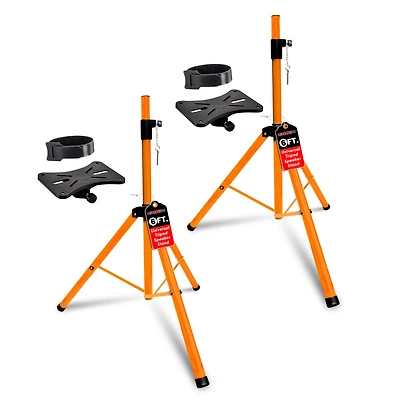 5 Core Speaker Stand Tripod Tall Adjustable 72 Inch Dj Studio Monitor Stands Pole Mount - Orange - 1PC