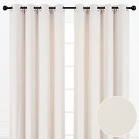 Chanasya Premium Taupe Velvet Curtains Panel Set 2 -Piece