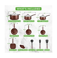NutriChef Kitchenware Pots & Pans Set – High-qualified Basic Kitchen Cookware Set, Non-Stick (20-Piece Set)