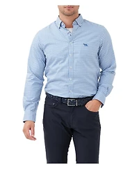 Rodd Gunn Men's Check Oxford Long Sleeve Slim Fit Shirt
