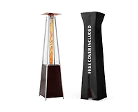42000 Btu Outdoor Black Pyramid Patio Heater with Cover
